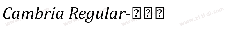 Cambria Regular字体转换